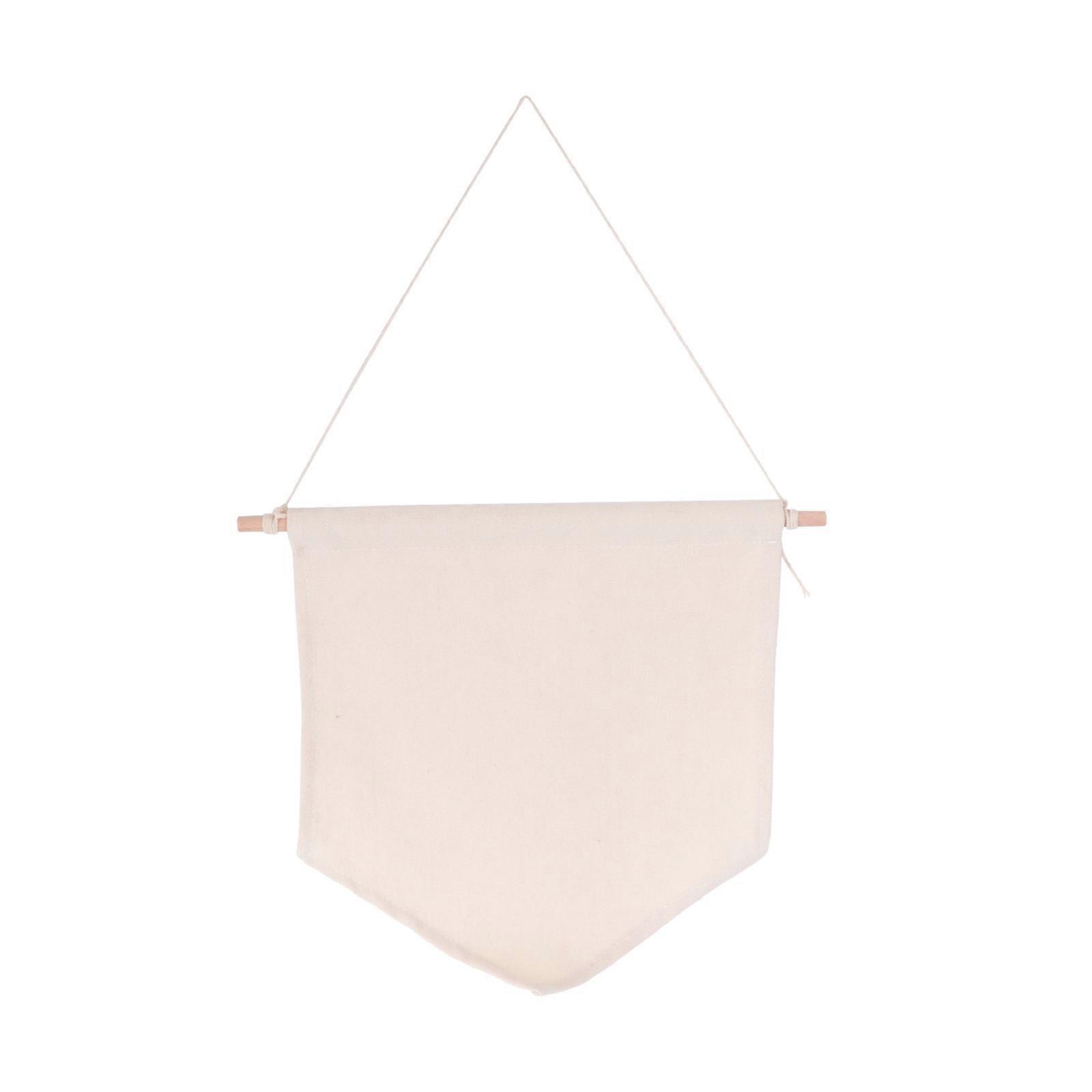 Pin Display Canvas Wall Banner for Pin Badge Display 5Pcs Beige Flag