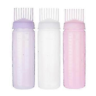 3 piezas de peine de raíz aplicador botella de tinte para el pelo aplicador botella peine para colorear el cabello botella aplicadora