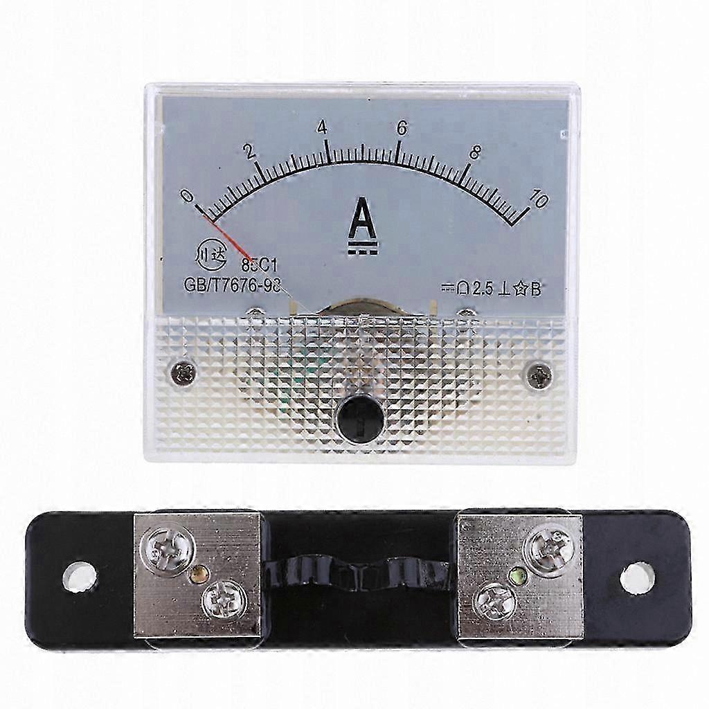 Analog DC Ammeter Gauge 0-10A for Current Measurement
