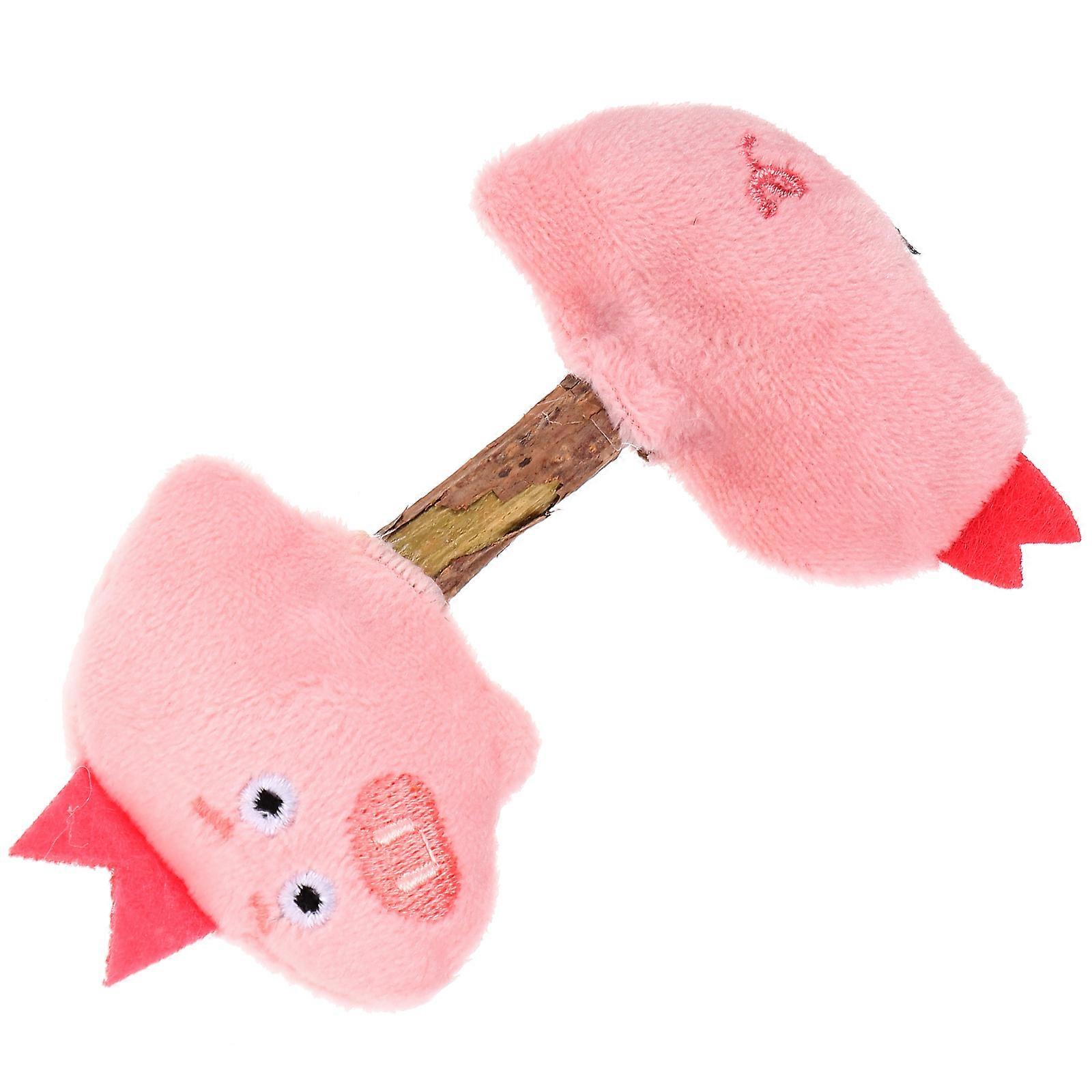 Interactive Cat Chew Stick Silvervine for Teeth Grinding 4Pcs Pink