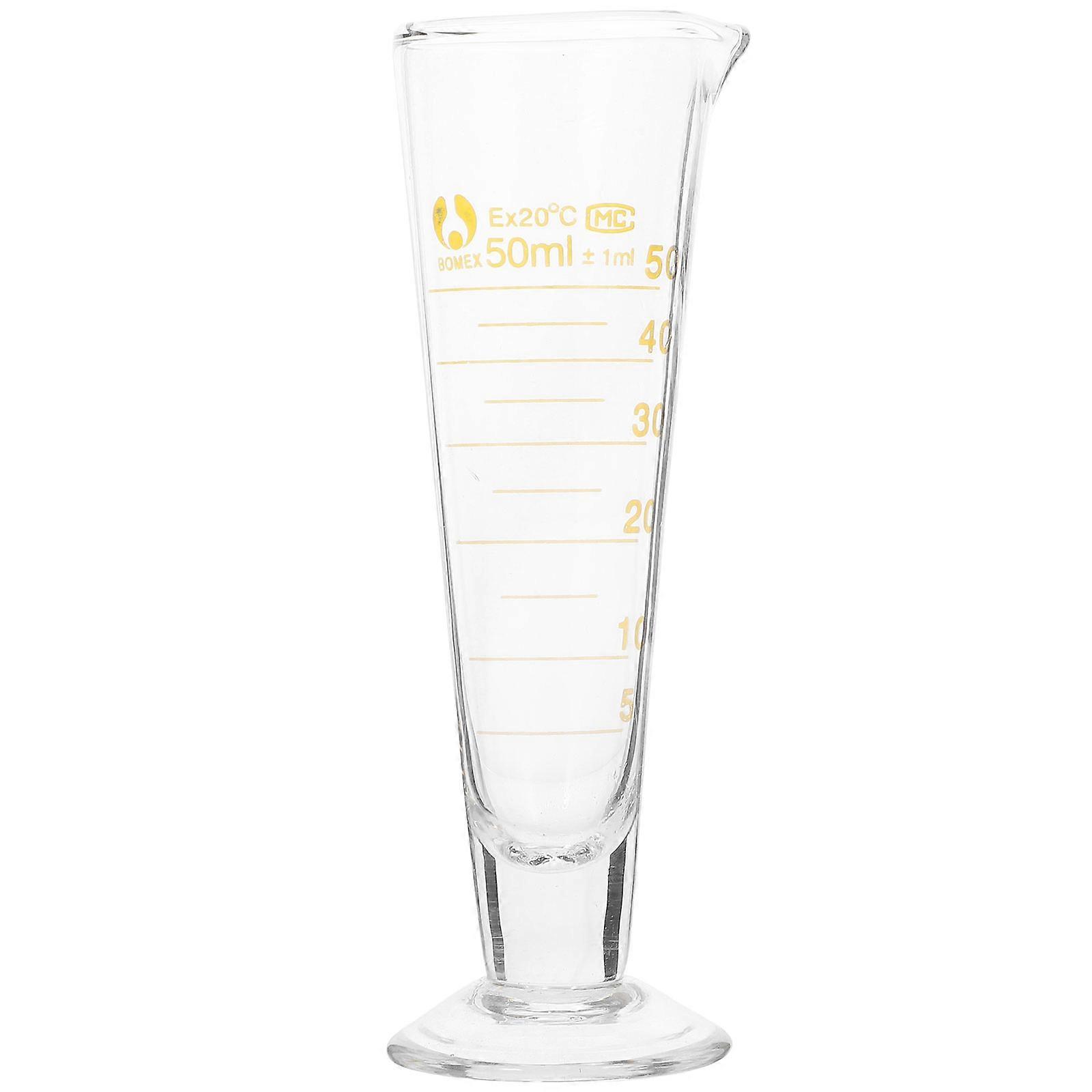 Transparent Glass Beaker Measuring Cup for Laboratory 2Pcs 50ml Set