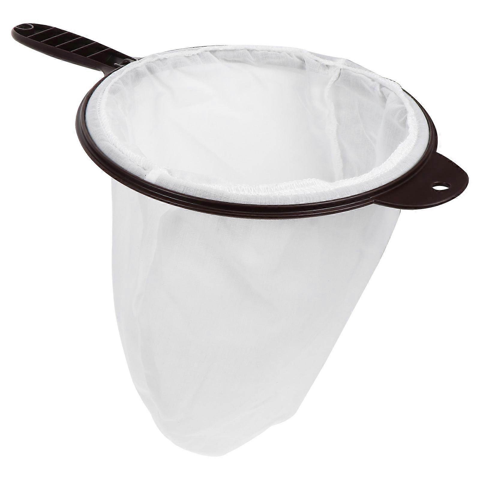 Practical Milk Tea Filter Bag for Storing with Filter Screen 1Pcs White