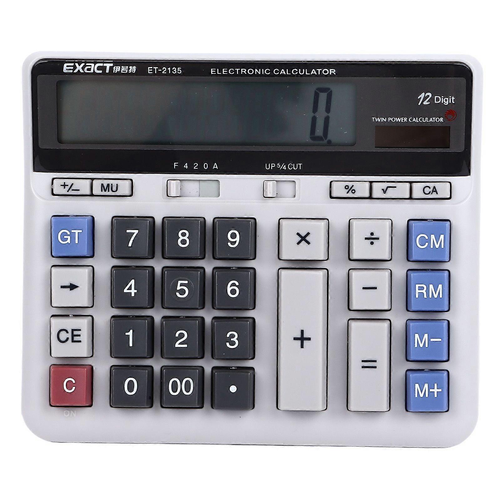 Solar Calculator 12 Digit Large Keys Clear Display Office Calculator for Accounting Calculation