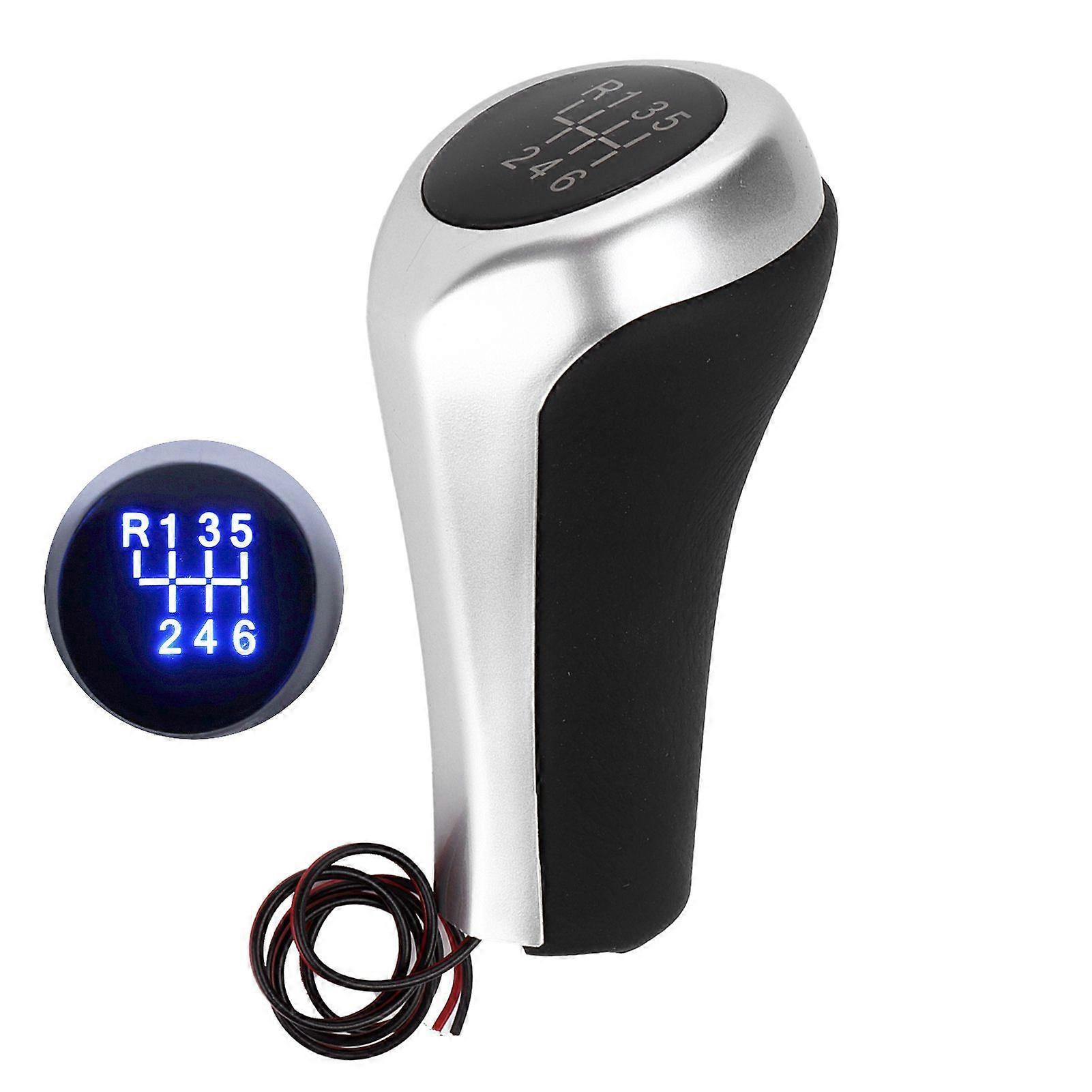 Car 6 Speed Gear Shift Knob Matte Style with Light Replacement for 5 Series E60 E61 E28 E34 E39