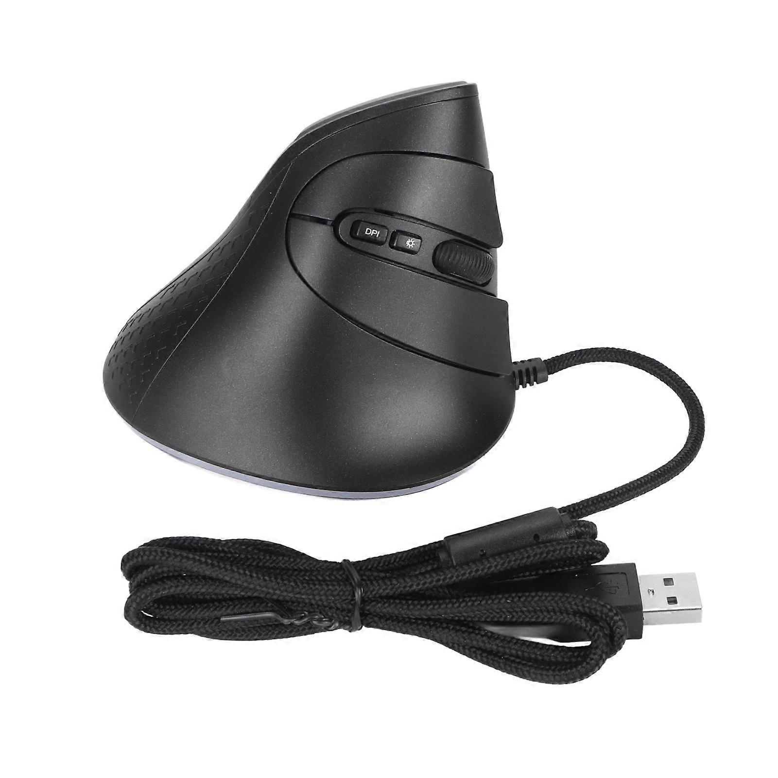 Wired Vertical Mouse Adjustable DPI 7200 USB Ergonomic Optical Mouse RGB Gaming Mice with 7 Programmable Button