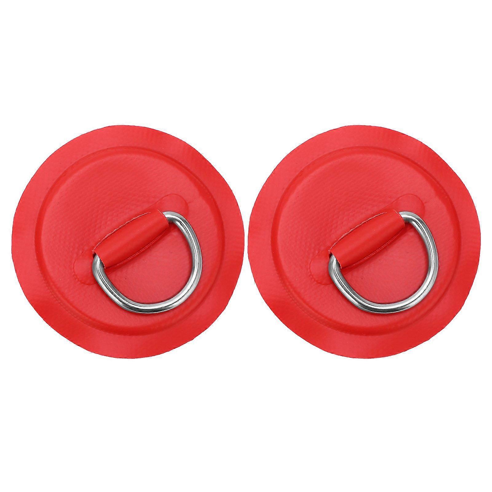 D Ring Pad Patch PVC Inflatable Boat Raft Dinghy Canoe Surfboard Kayak Tie Down FittingRed