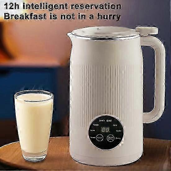 1200ML Nut Milk Maker Soymilk Machine Large Capacity 8 Functions EU Plug Self-Cleaning Automatic Soy Machine Kitchen ToolWhite