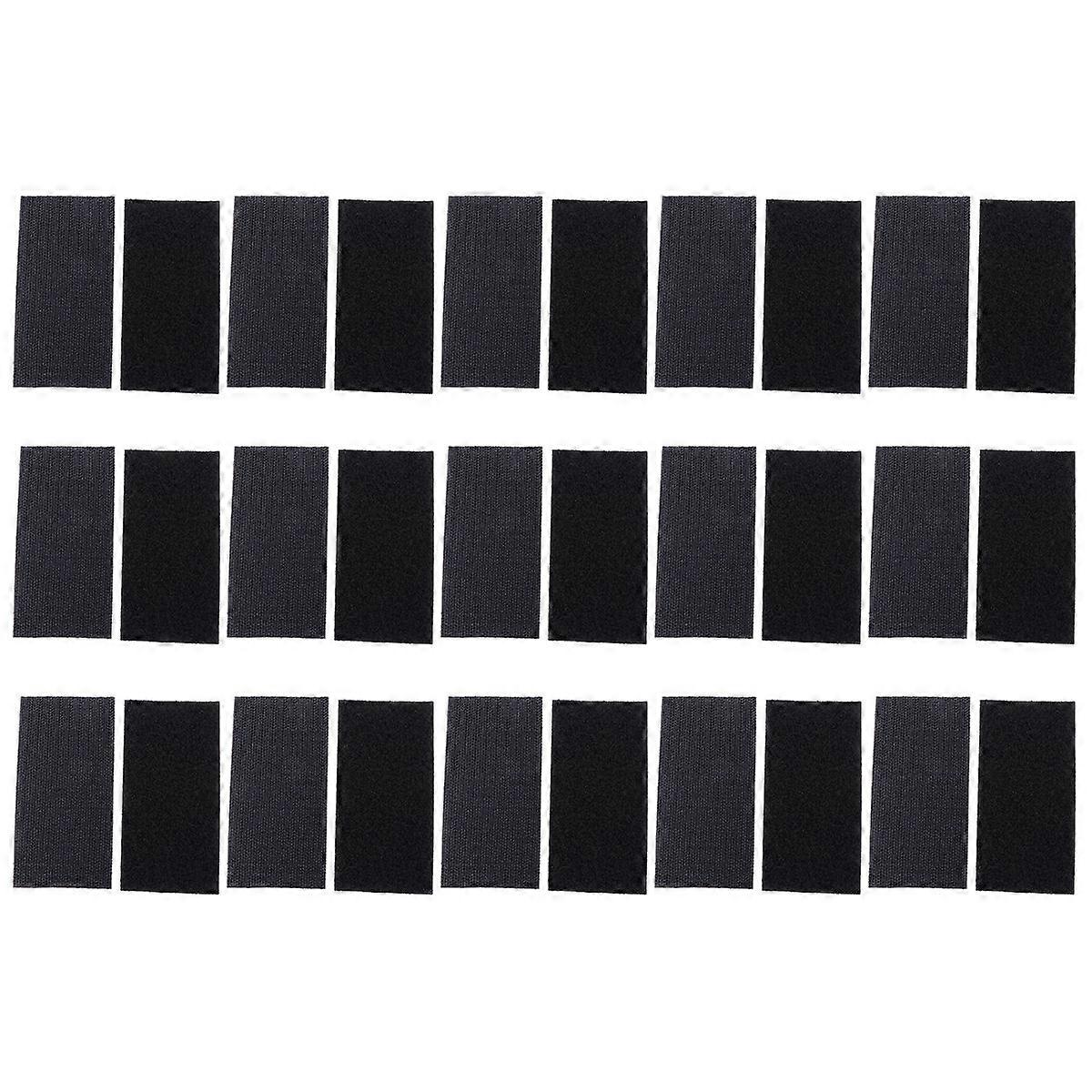 Self-Adhesive Square Hook and Loop Tape for Fixing 45Pairs Black Strap