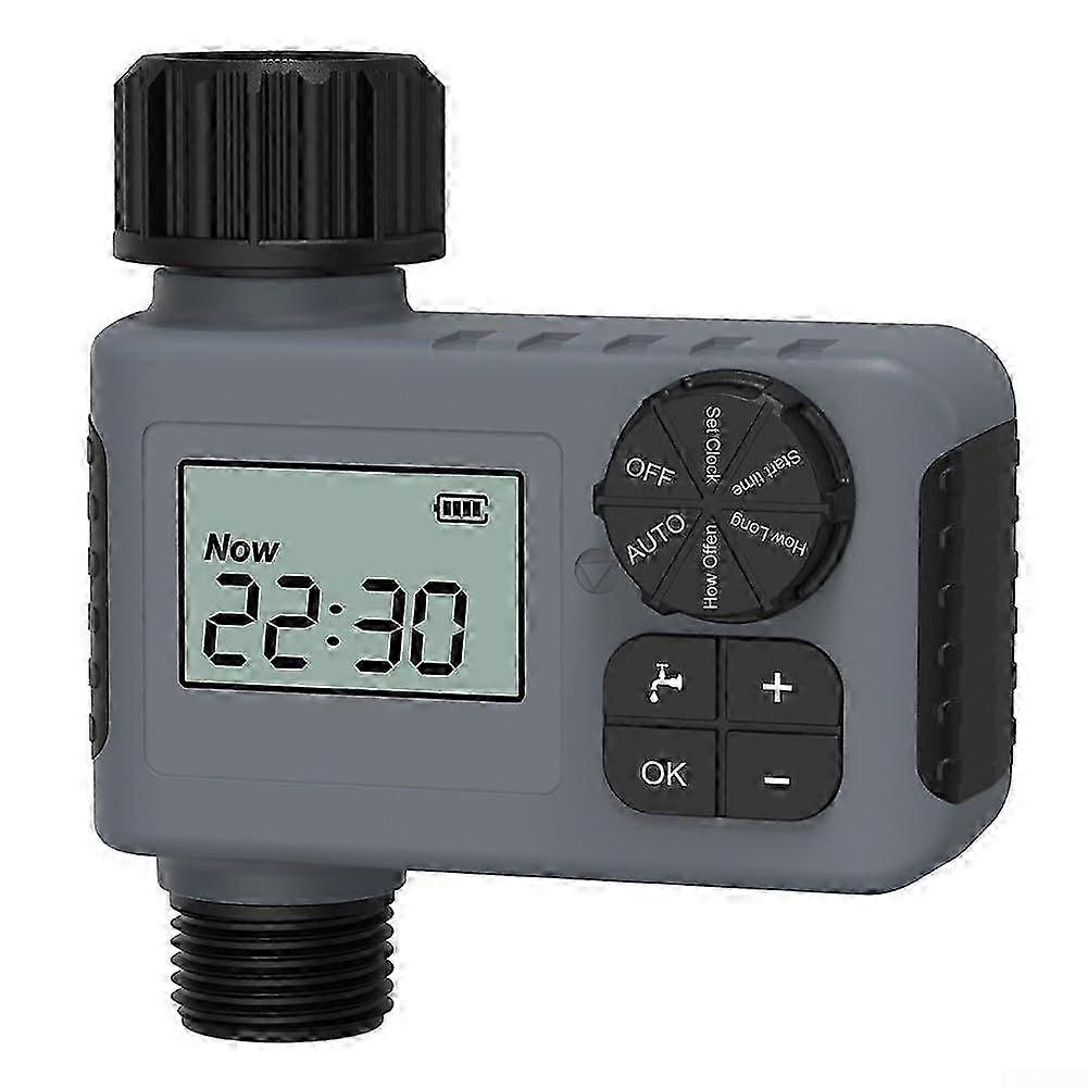 25-26 Smart Irrigation Timer, Programmable Garden Watering Timer, Weatherproof Timer, ABS Plastic, LCD Display, Compact Size
