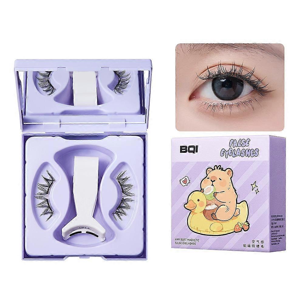 Professional Magnetic Eyelashes Fake False Lashes Set Kit + Applicator