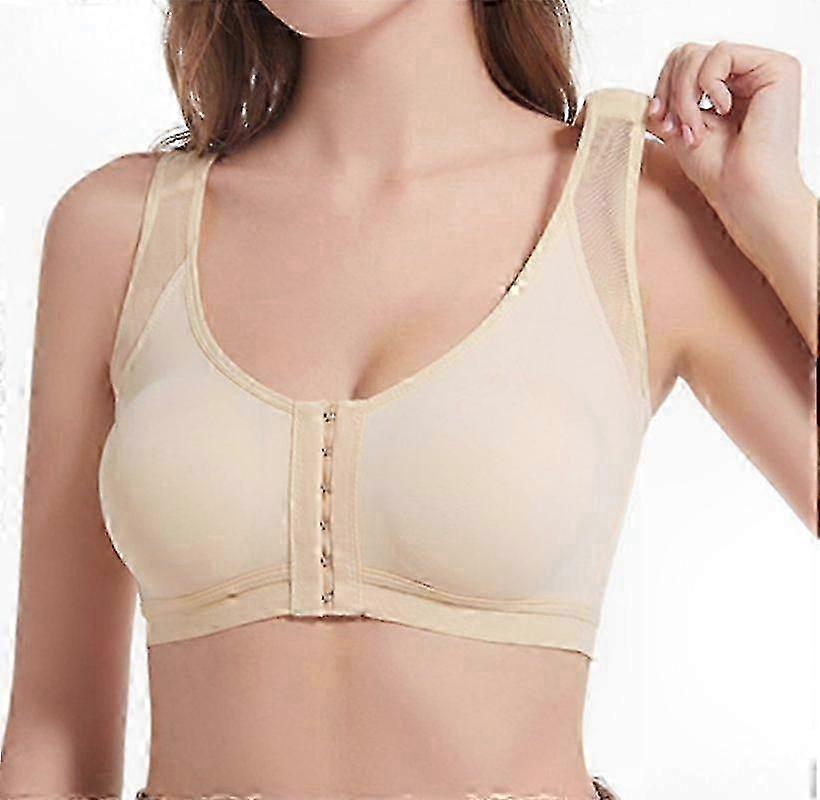 Women's Recovery Bra with Front Closure and Compression Support