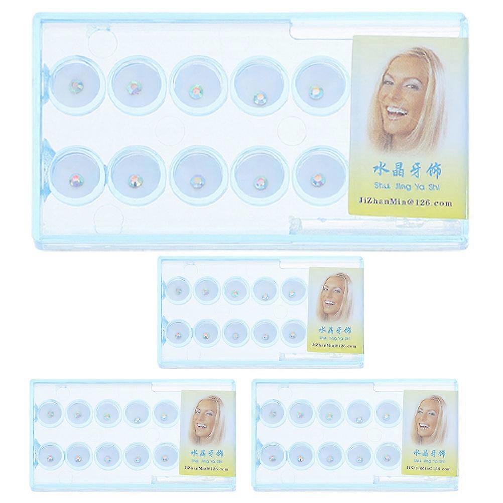 Tooth Gems Crystals Crystal Teeth Ornaments for Decoration 40Pcs