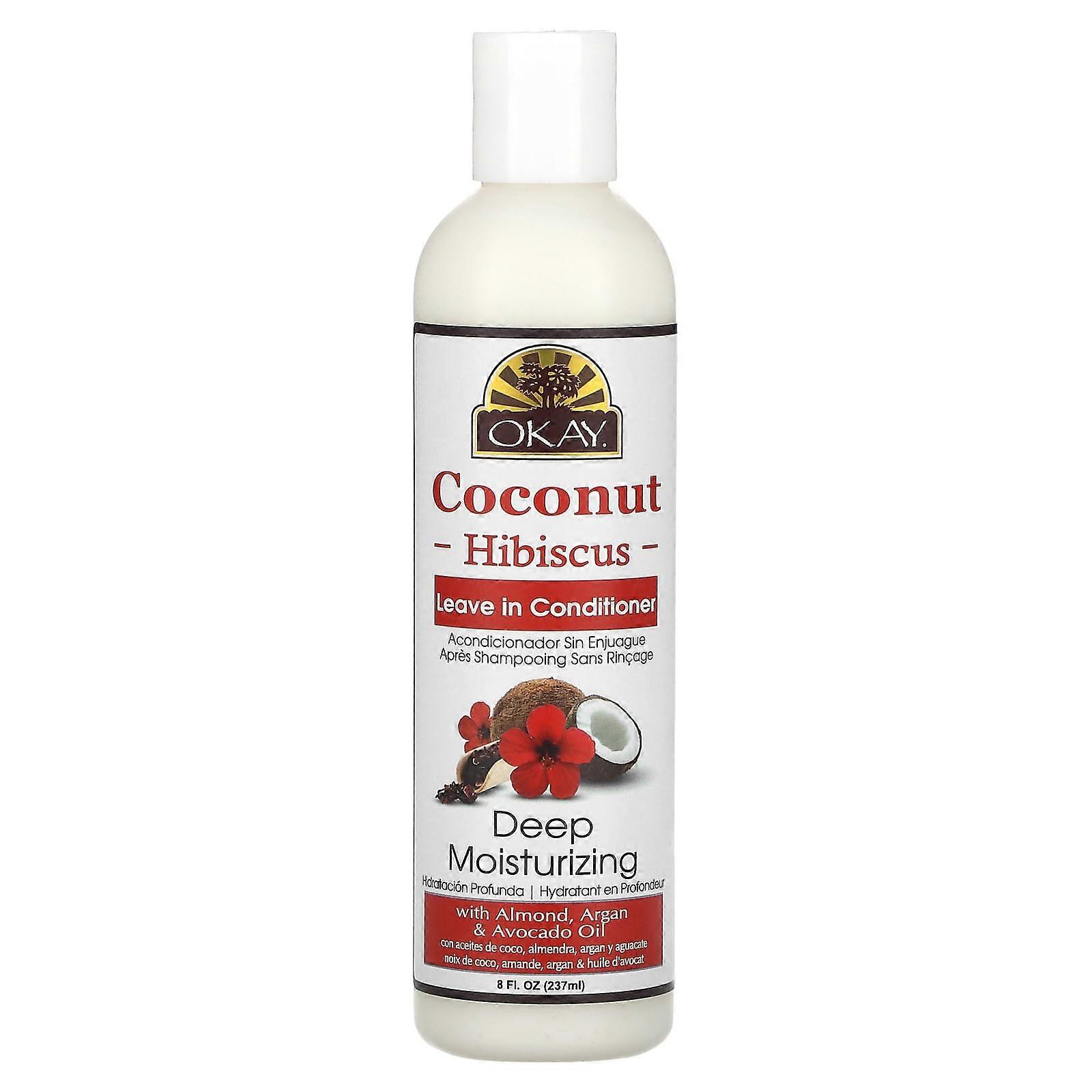 Deep Moisturizing Leave in Conditioner, Coconut Hibiscus, 8 fl oz (237 ml)