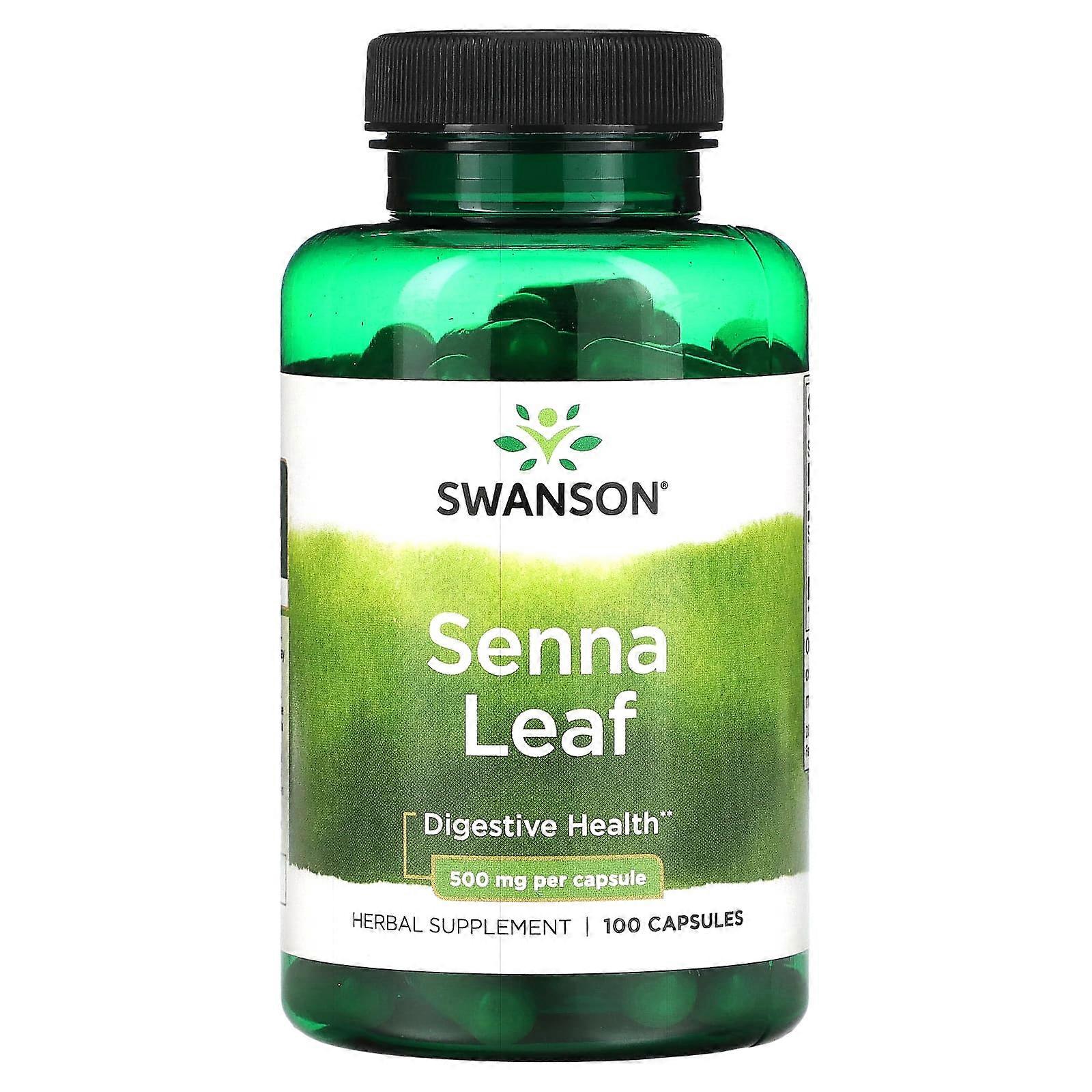 Senna Leaf, 500 mg, 100 Capsules