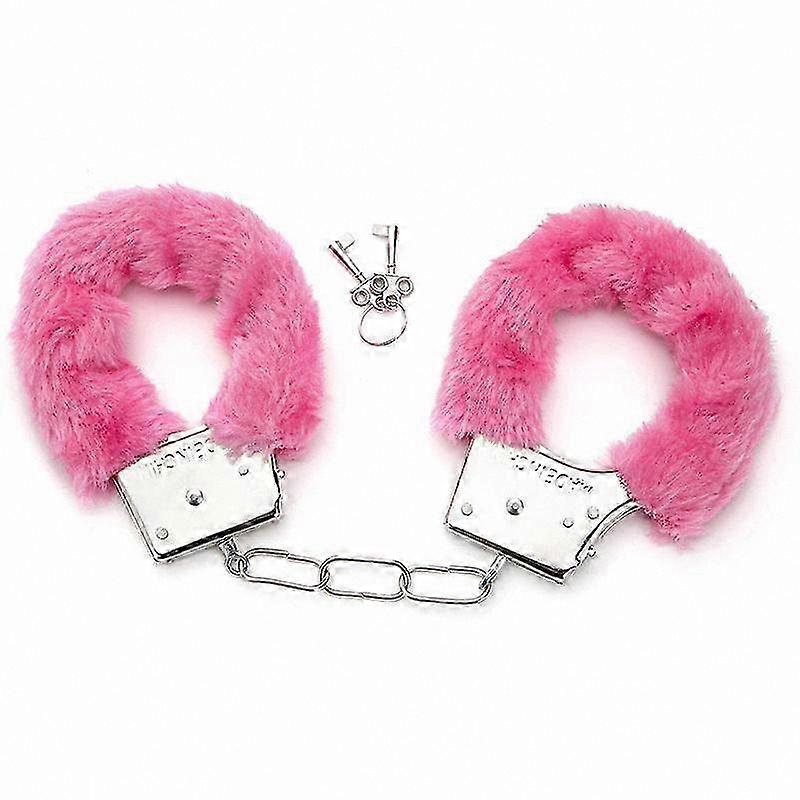 Fluffy Pink Hanuffs with 2 Keys for Creative Role Play Fun