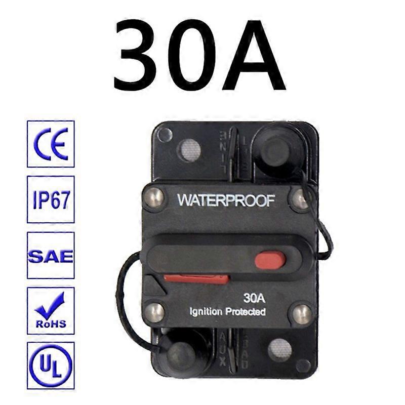 Circuit Breaker 30-300A with Manual Reset Trolling Motor Auto Car Marine Boat Bike Stereo Audio Terminal Inline Fuse Inverter for System