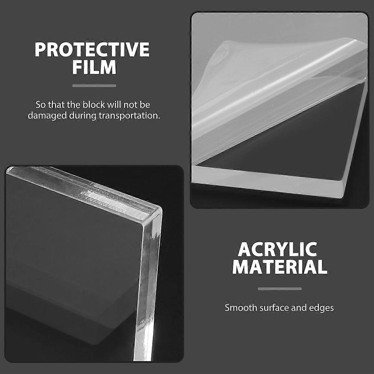 5Pc Clear Stamp Acrylic Block Set for Transparent Acrylic Stamp Pad