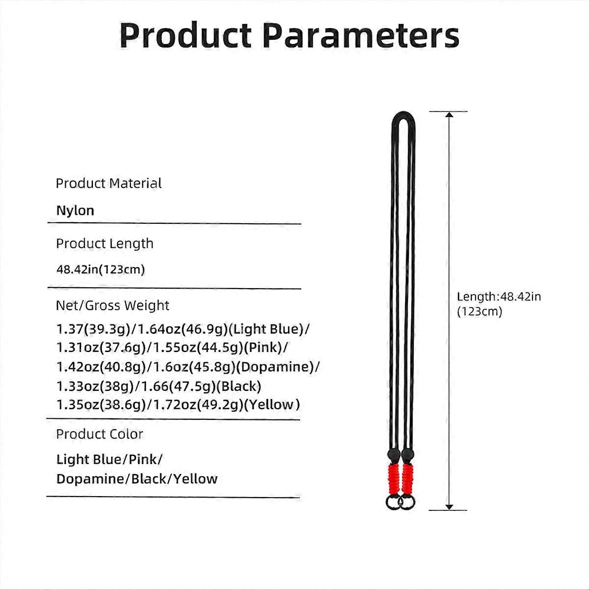 Neck Strap for 3 with 1/4 Screw Black