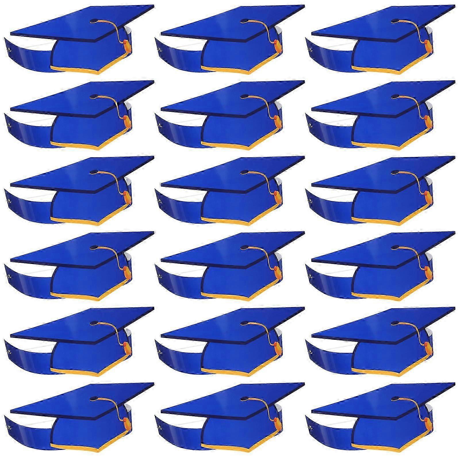 36pcs Paper Graduation Hats DIY Grad Caps for Party Supplies with Adjustable Elastic Band for Secure Fit