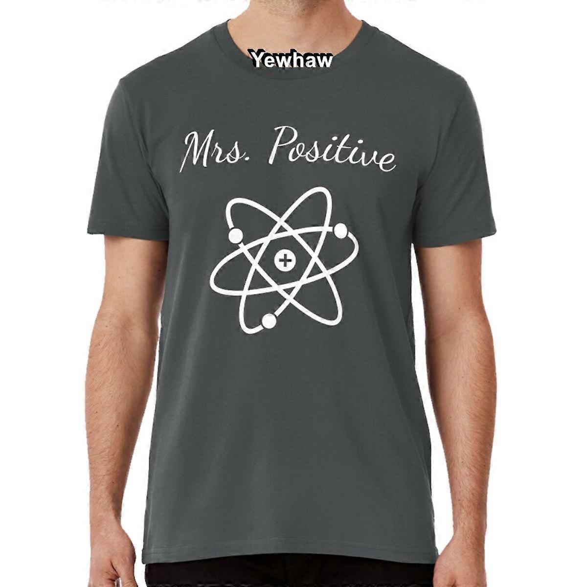 Mrs. Positive Atom Design Tričko Nucleus Electron Proton Neutron Science