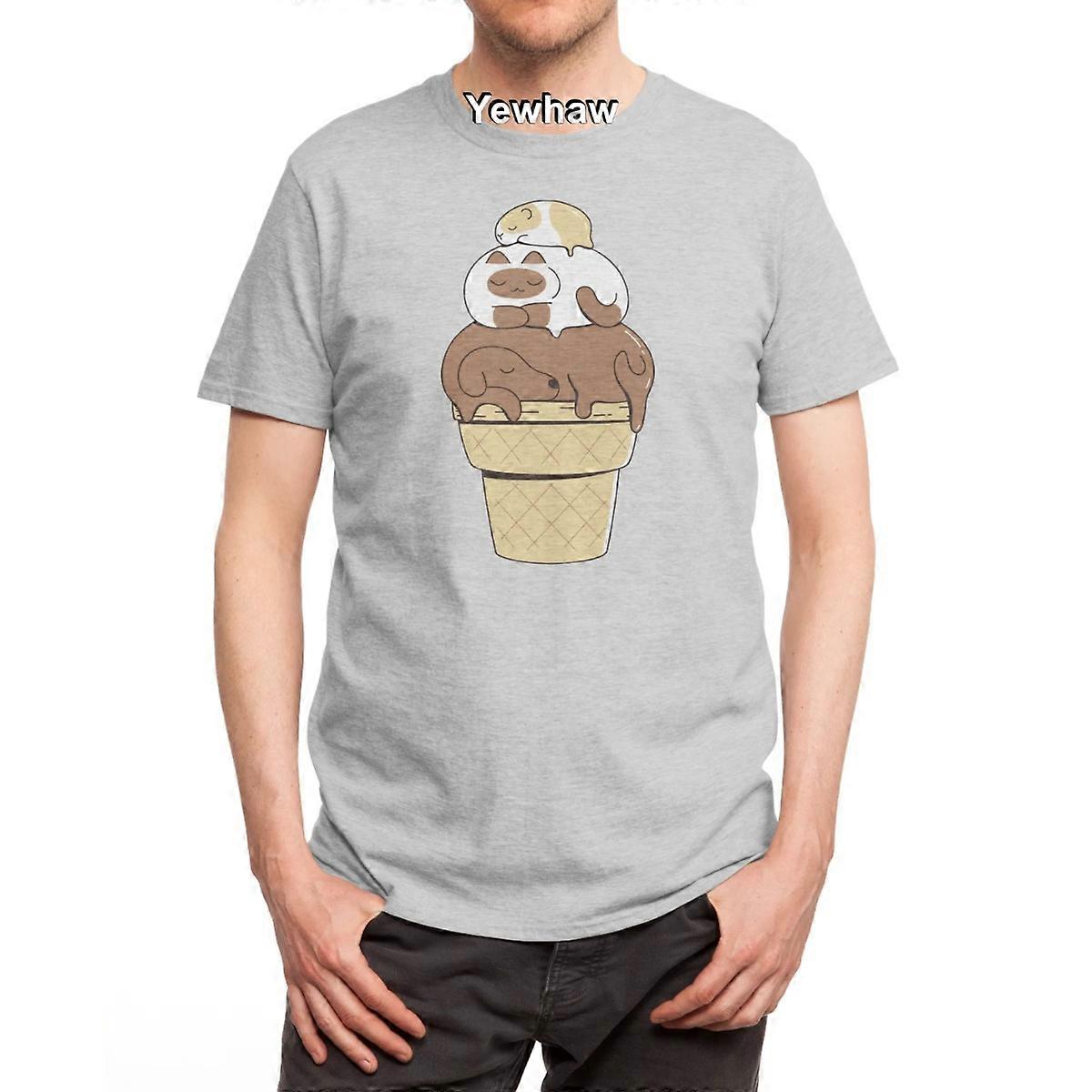 Lemmikkieläimet Jäätelö T-paita eläimet koira kissa