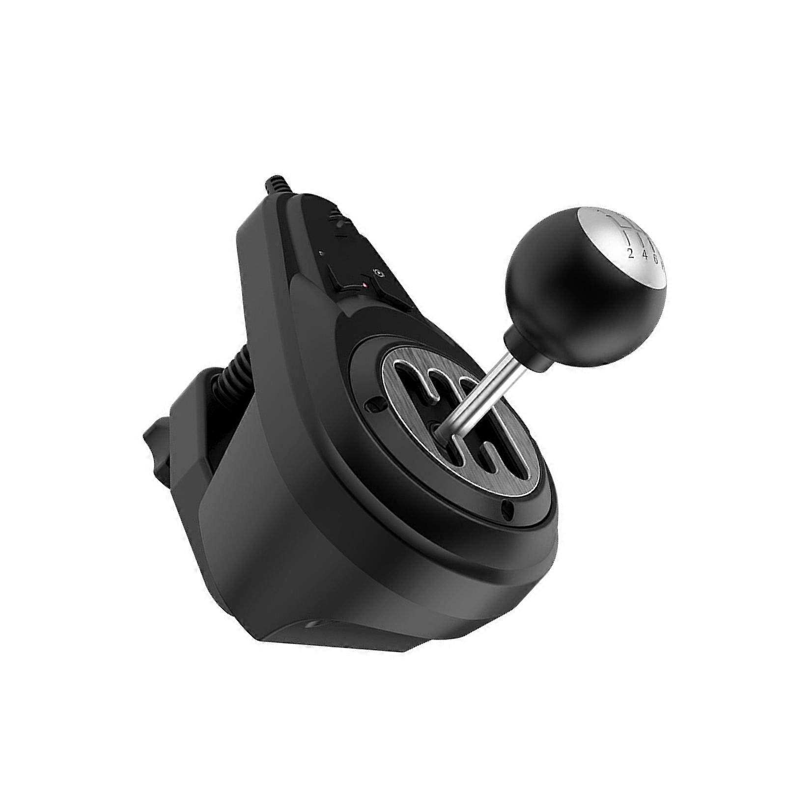 Sequential Gear Shifter 6+1 Speed with Reverse Mode Handbrake Button Plugs Play PC Simulators Fixed Bracket for Gaming Multicolor