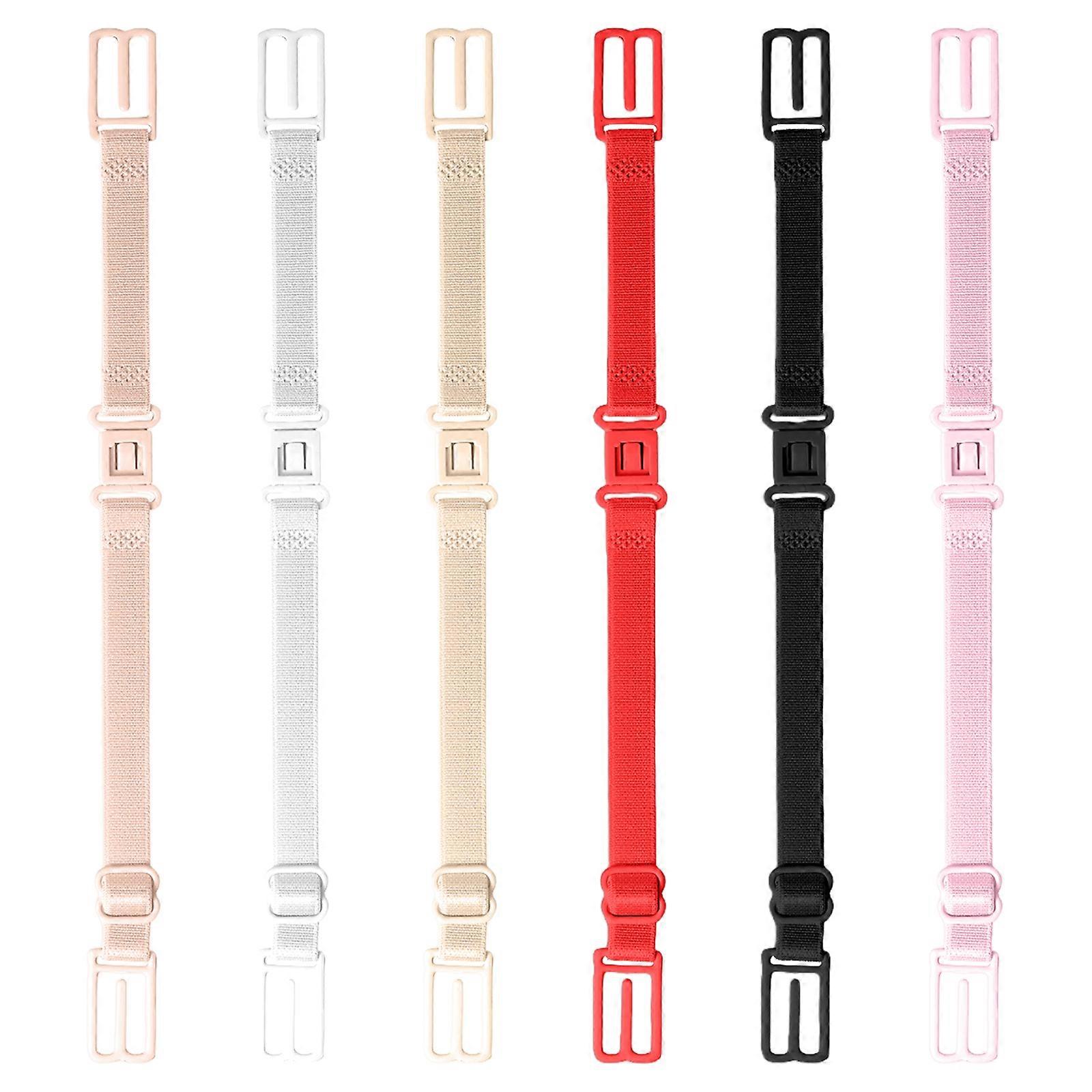 6Pcs Invisible Bra Strap Grips Discreet Nylon Clips To Prevent Slipping Comfortable Wear Adjustable Shoulder Strap Grips Multicolor