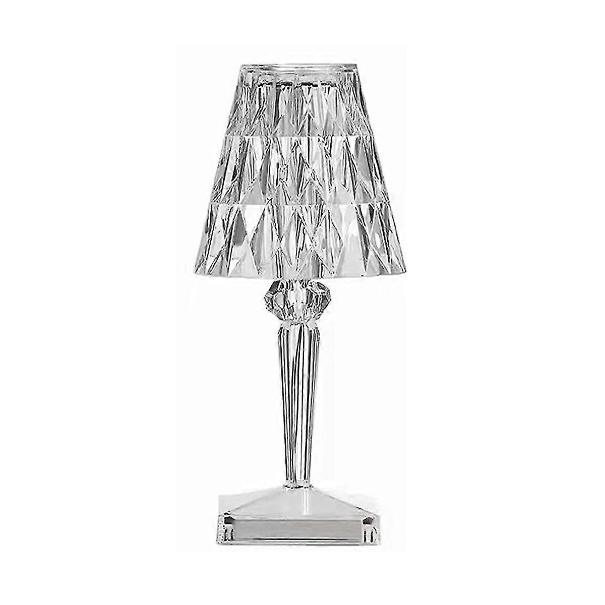 3Colors Diamond Table Lamp Crystal LED Bar Table Lamp Rechargeable Touch Sensor Dimming Bedside Lam