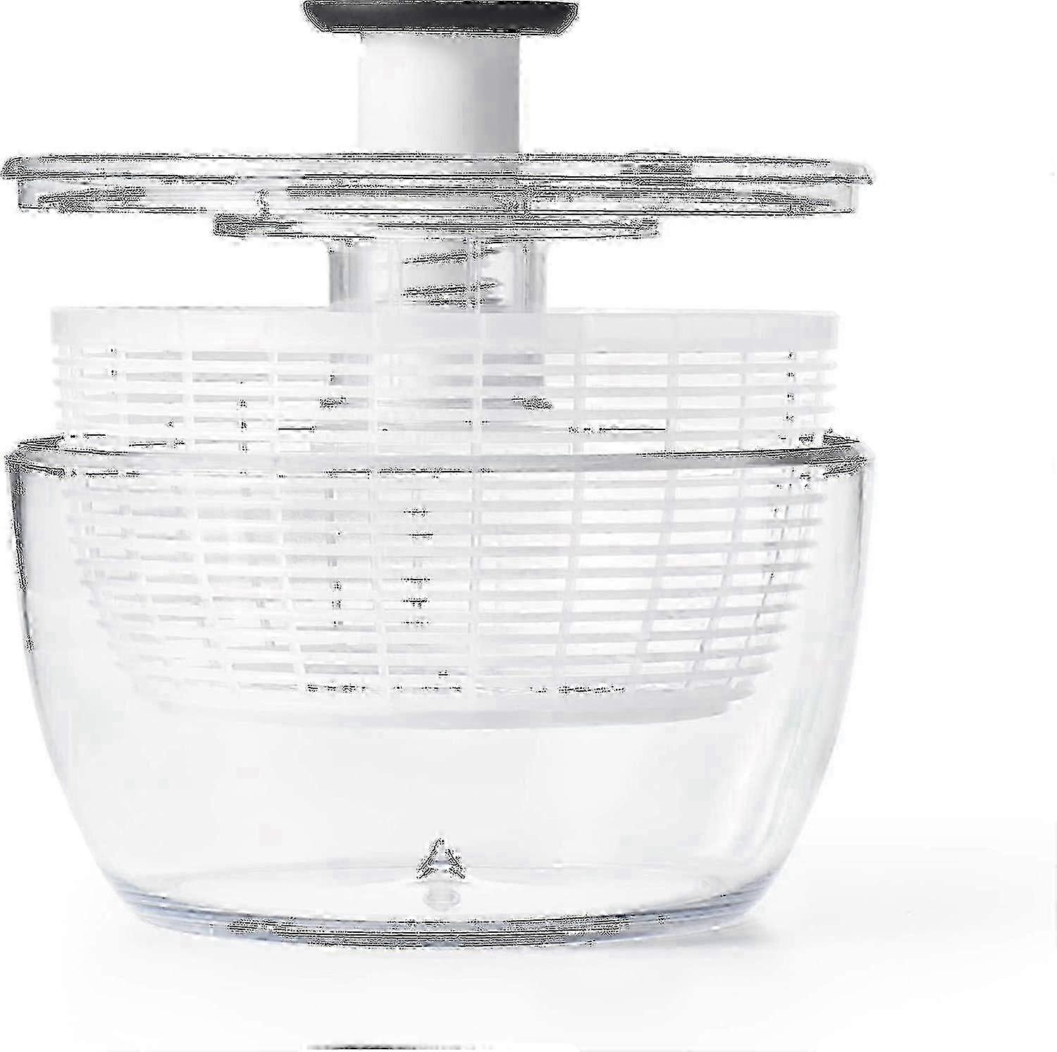 Agarres Glass Salad Spinner, Large/6.22 Quart, Clear