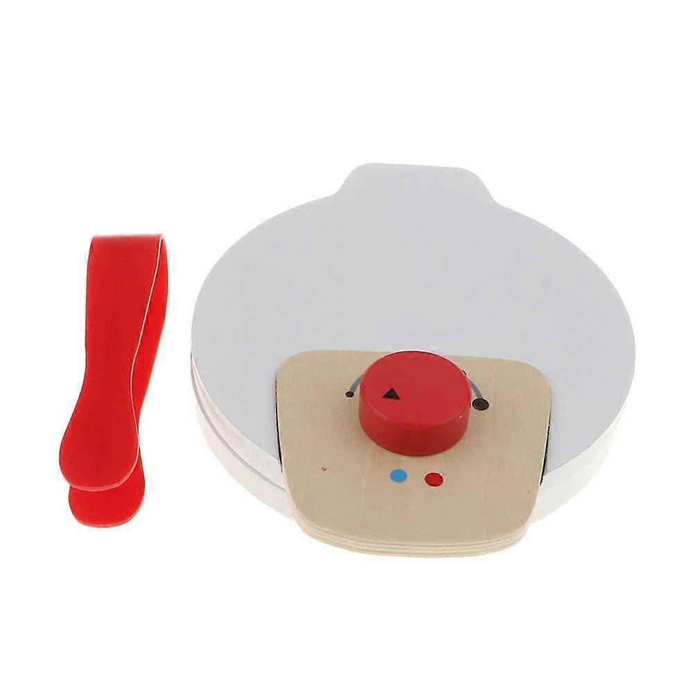 Solid Wood Beech Kitchen Utensils Pretend Play Game Kitchen Cooking Pancake Machine