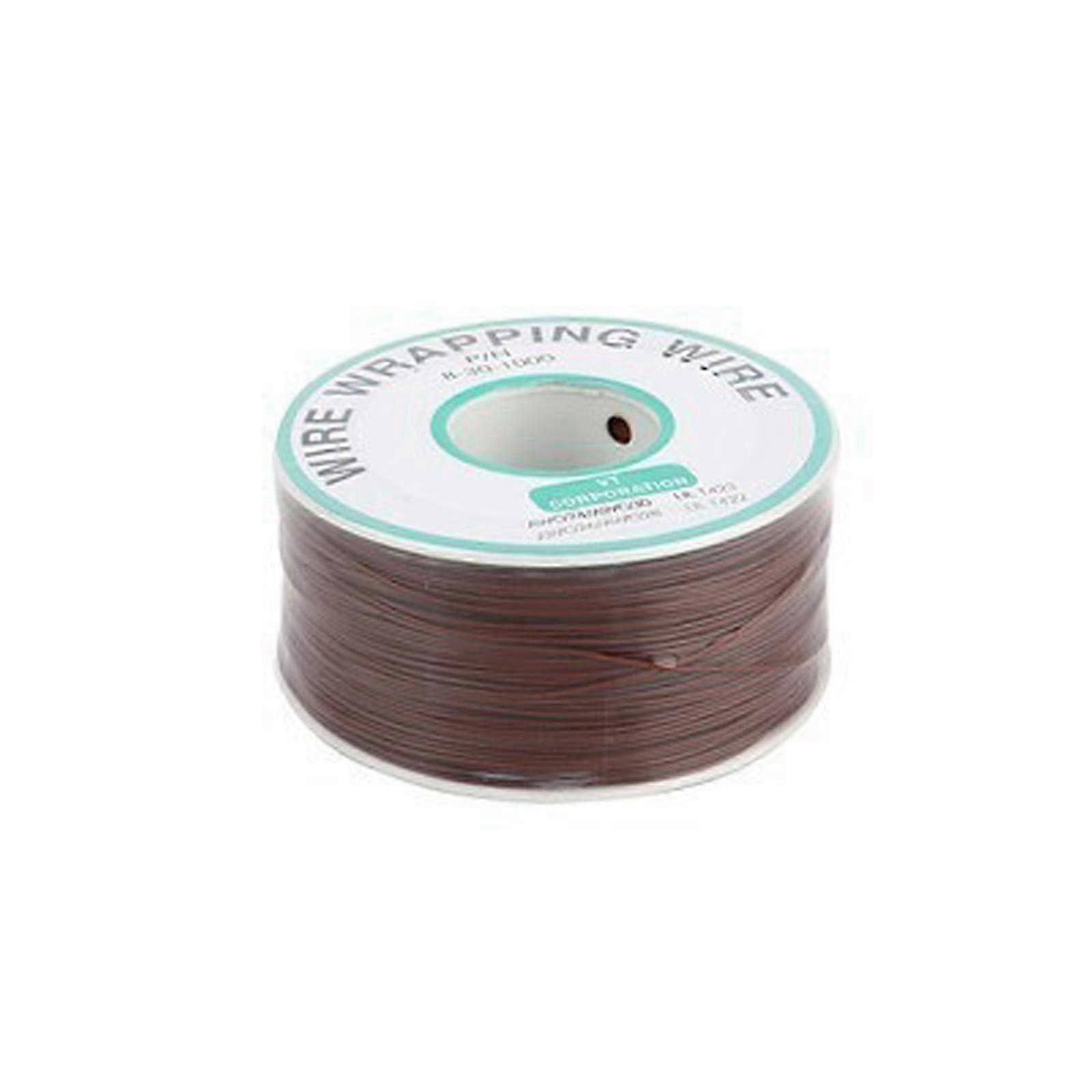 30AWG Wire Wrapping Cable Temperature Resistant Wire Electronic Repair Wire for DIY Electronics & Breadboard Projects brown