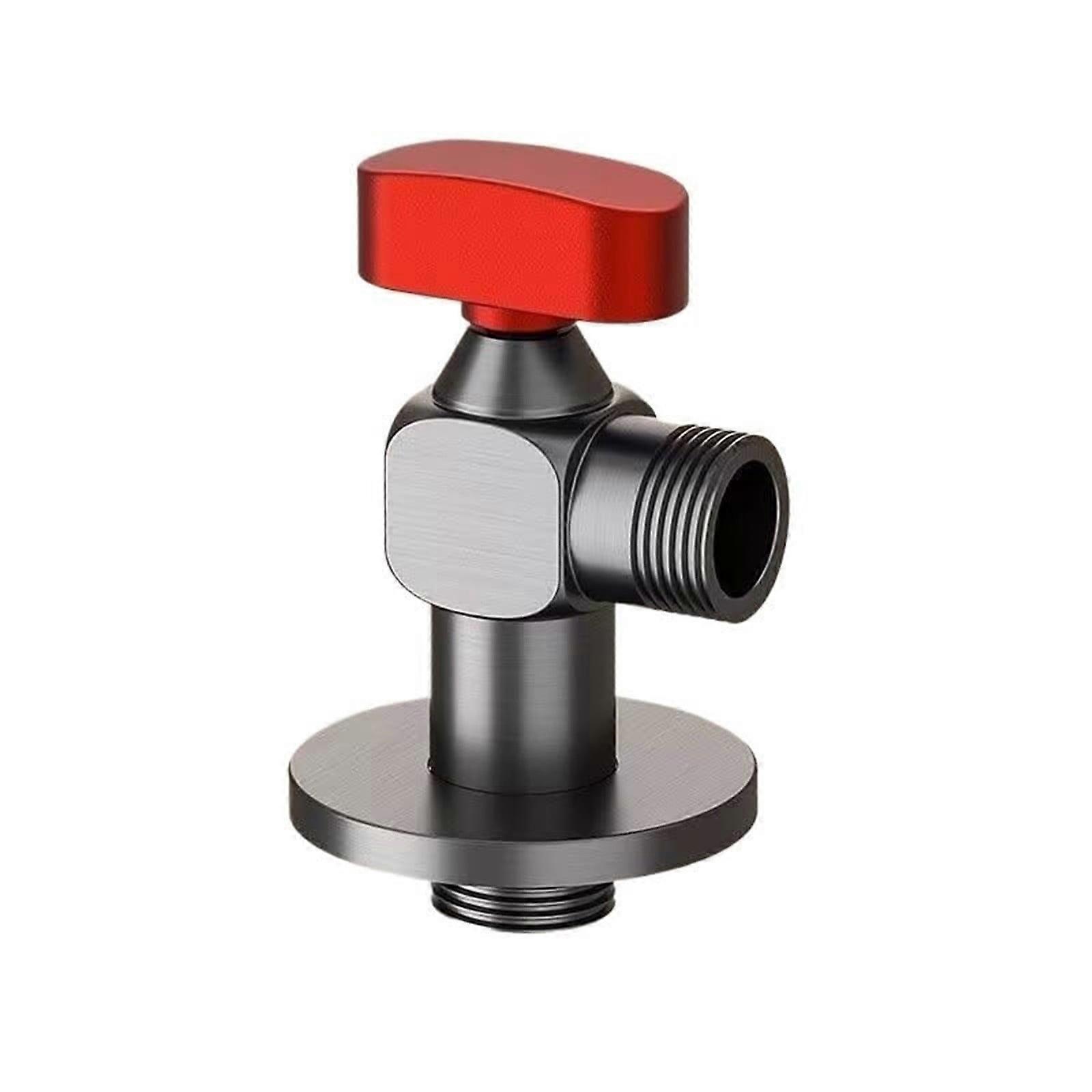 Poaug Faucets 1/2" All Copper Core, Full Open Large Flow Angle Valve, Hot & Cold Control, Compatible with Water Heaters, Grey