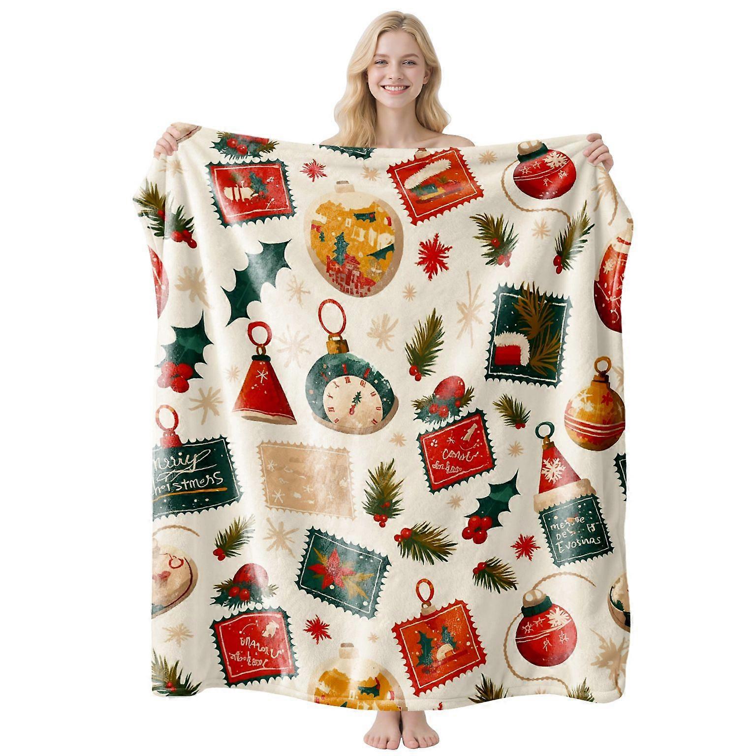 Christmas-Themed Flannel Blankets   Based -75*100