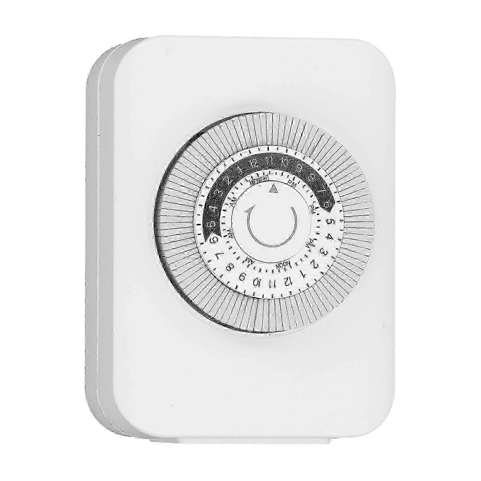 Mechanical 24h Timer Socket with 15min Increment Countdown for Electric Bikes and Phones, 125V US Plug