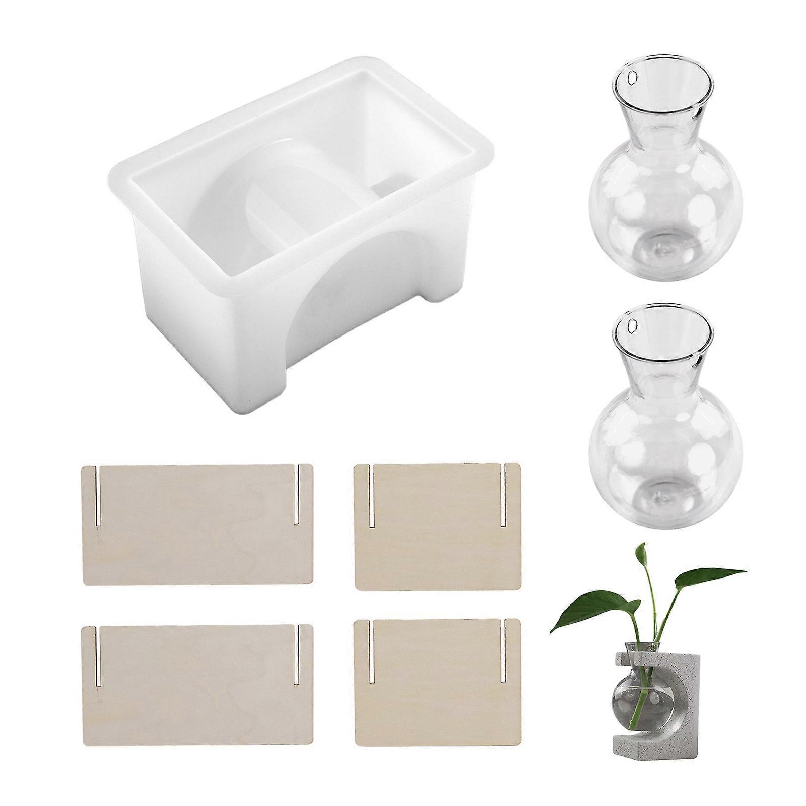 Not Stick Reusable Silicone Mold For Resin Hydroponic Planter Storage Rack Display Holder Crafts Decorative Design Multicolor