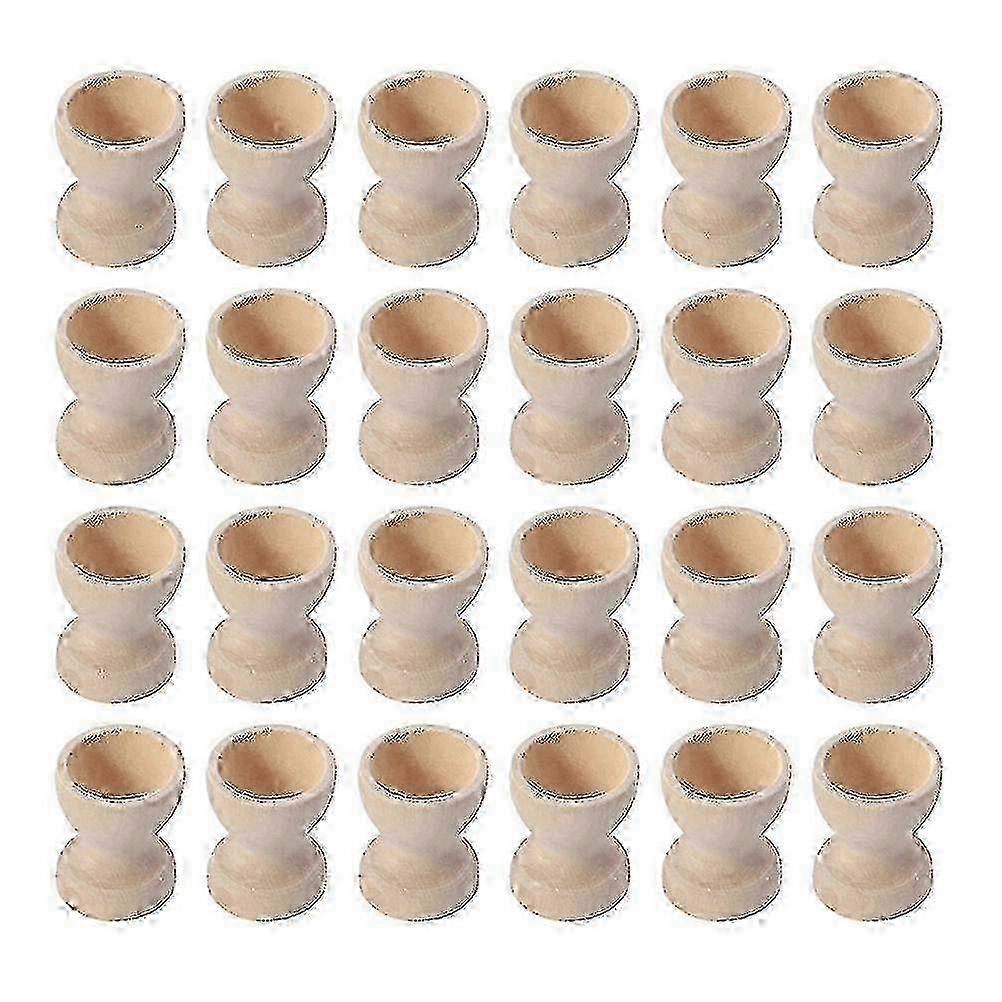 24pcs Wooden Egg Storage Holders For Kitchen Countertop Easter Decor