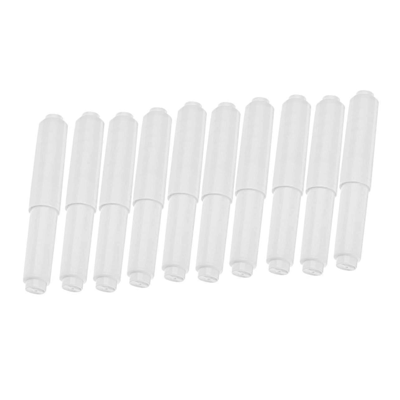 10pcs Toilet Paper Holder Spring Loaded Replacement Rollers Plastic Spindles for Bathroom Tissue