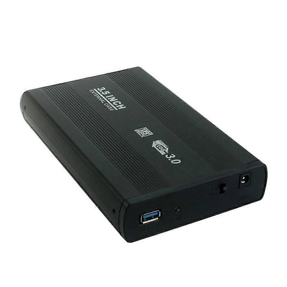 3.5 Inch HDD Case USB 3.0 to SATA External Hard Drive Enclosure High Speed Hard Drive Reader Adapter EU Plug BLACK