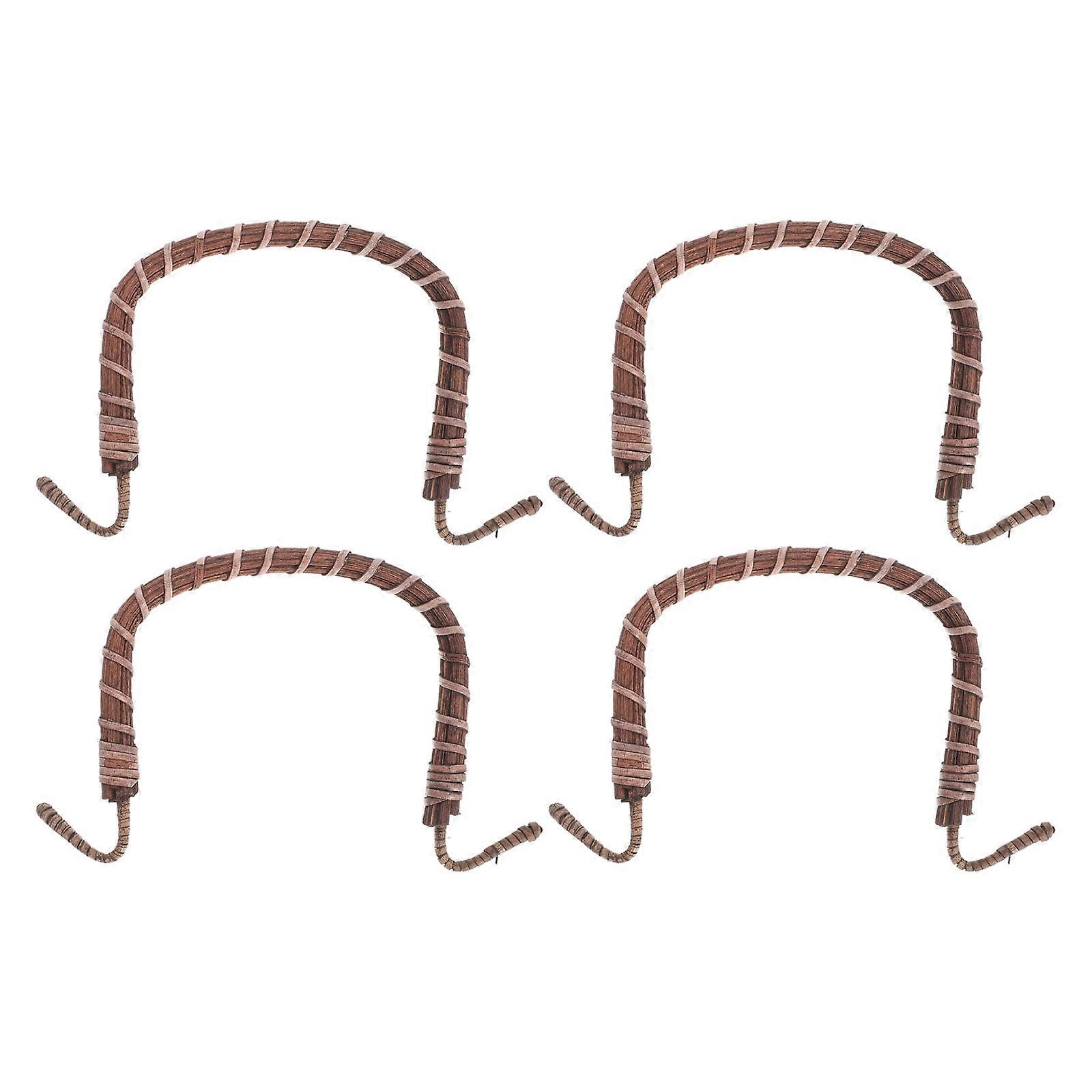 4pcs Rattan Teapot Handle Replacement for Ceramic Pot