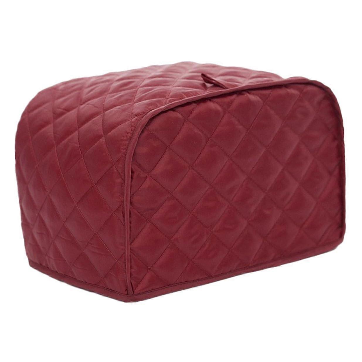 Red Two-Slice Toaster Cover, Washable Dustproof Protector, Polyester Cotton Blend