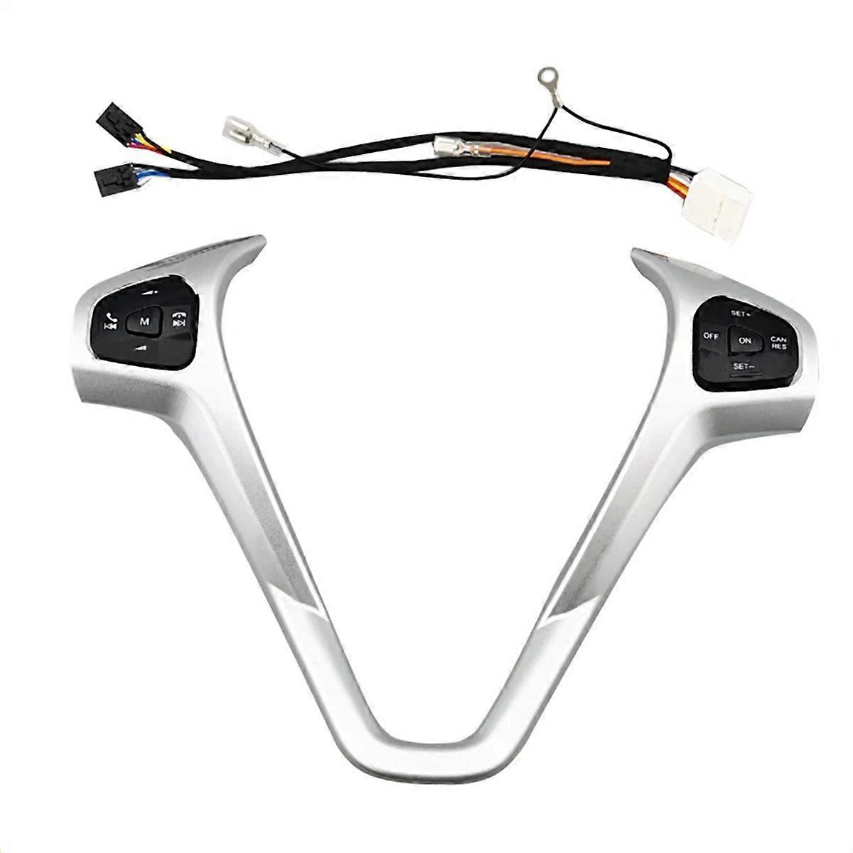 Car Blue LED Cruise Switch Button with Steering Wheel Trim Frame Harness for Fiesta MK7 MK8 Escort 1