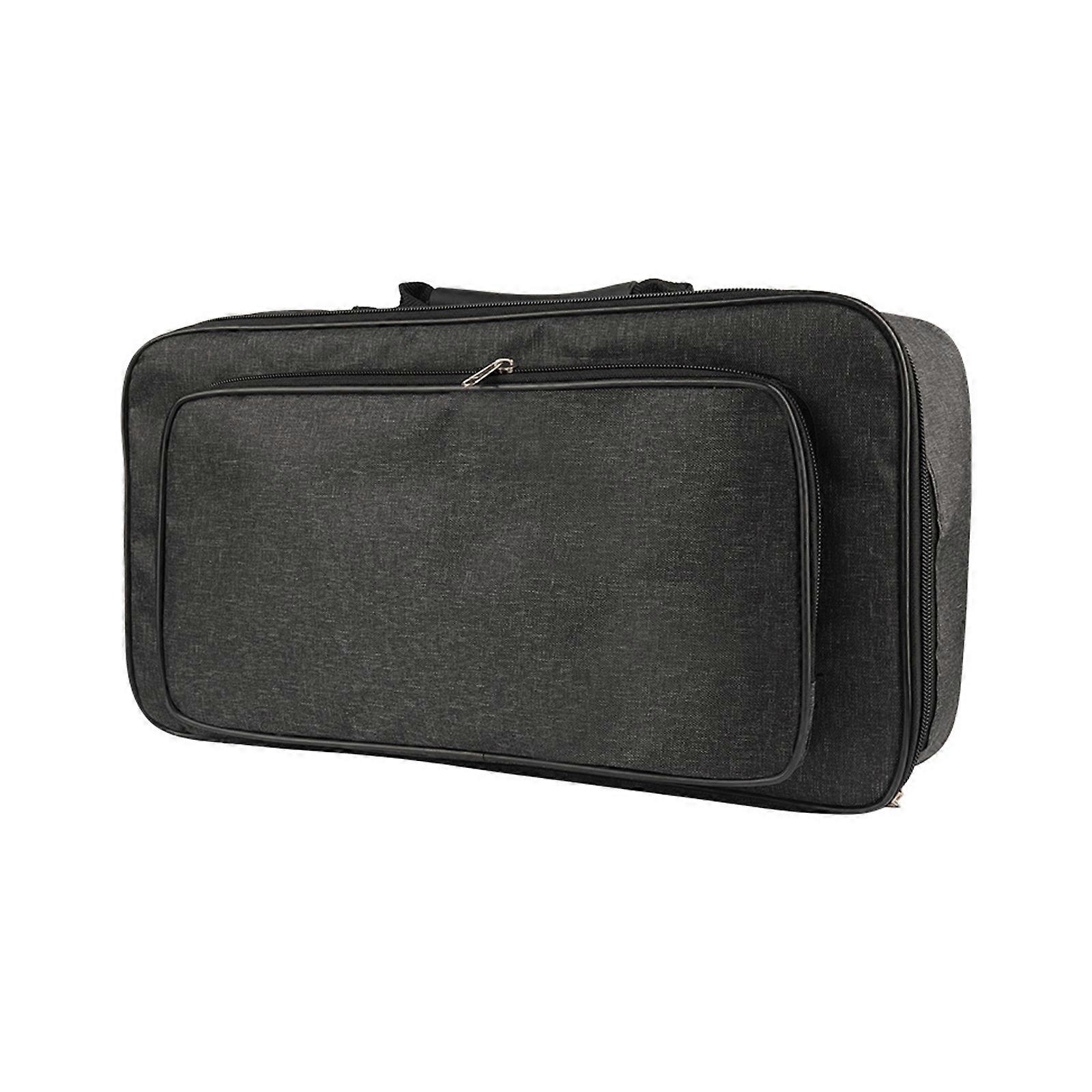 Guitar Processor Carrying Case Impact Resistant Structure Space Optimization Suitable for Picks Cables and Pedals  Black