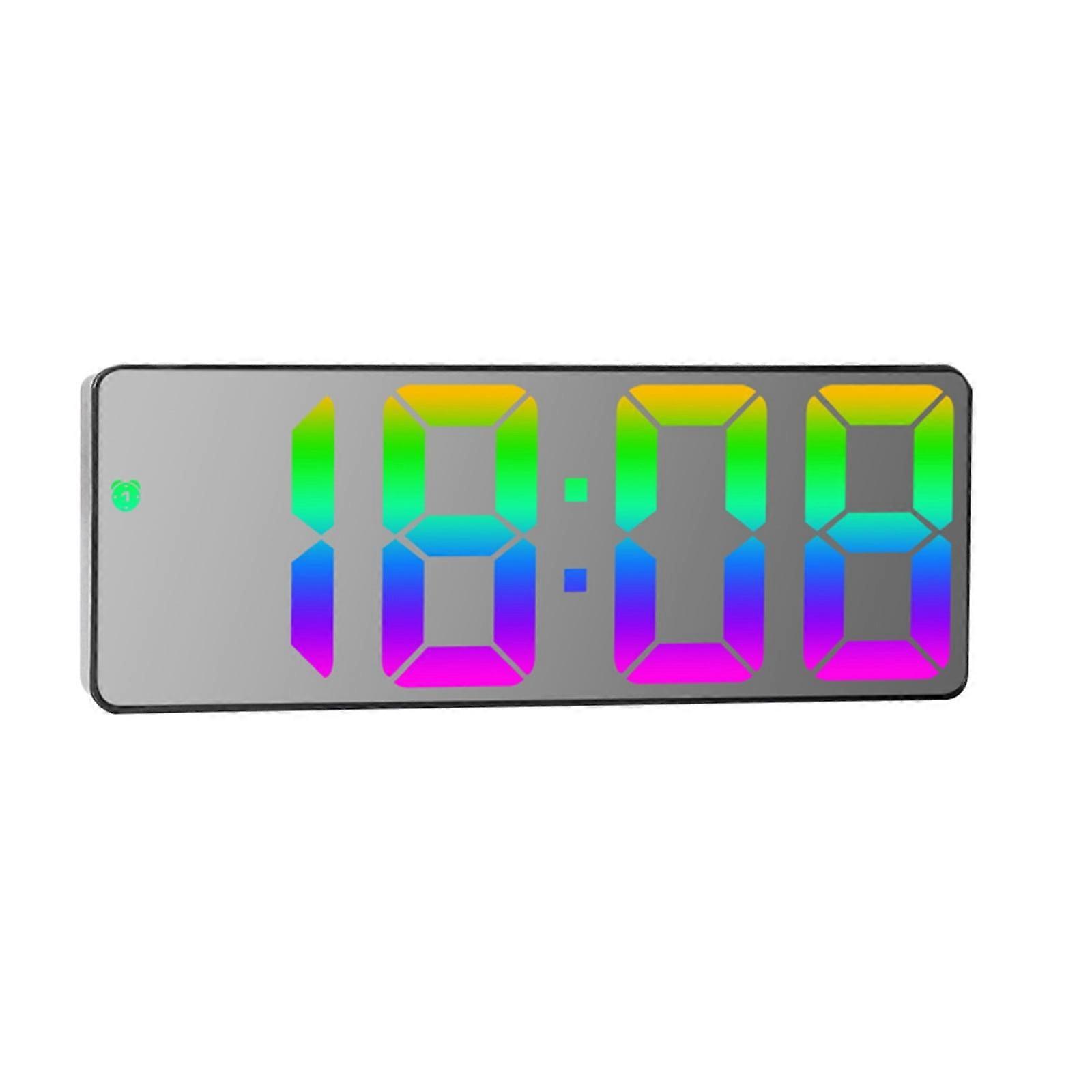 Kiplyki Digital Alarm Clock With Alarm LED Bedroom Alarm Clocks Brightness Snooze USB Plug Or Powered By Battery(not Include)