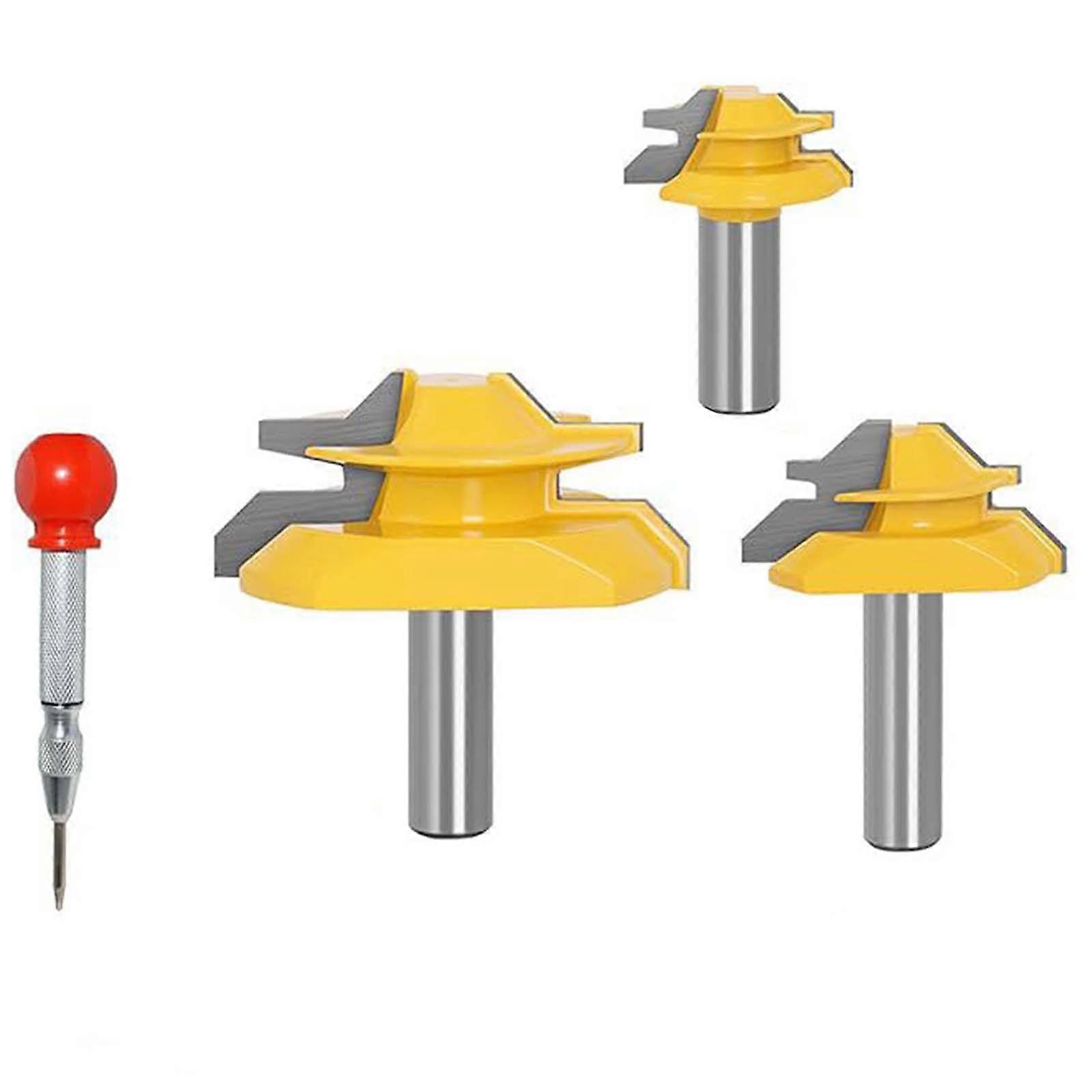 45° Lock Miters Router Bit for Achieve Clean and Accurate Woodwork 1/2" Shank Router Bit Tool Great for Hobbyists Multicolor
