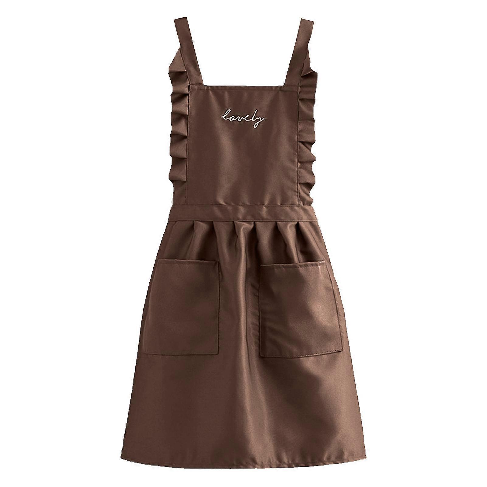 Kitchen Apron with Pockets Strap Adjustable Breathable Thin