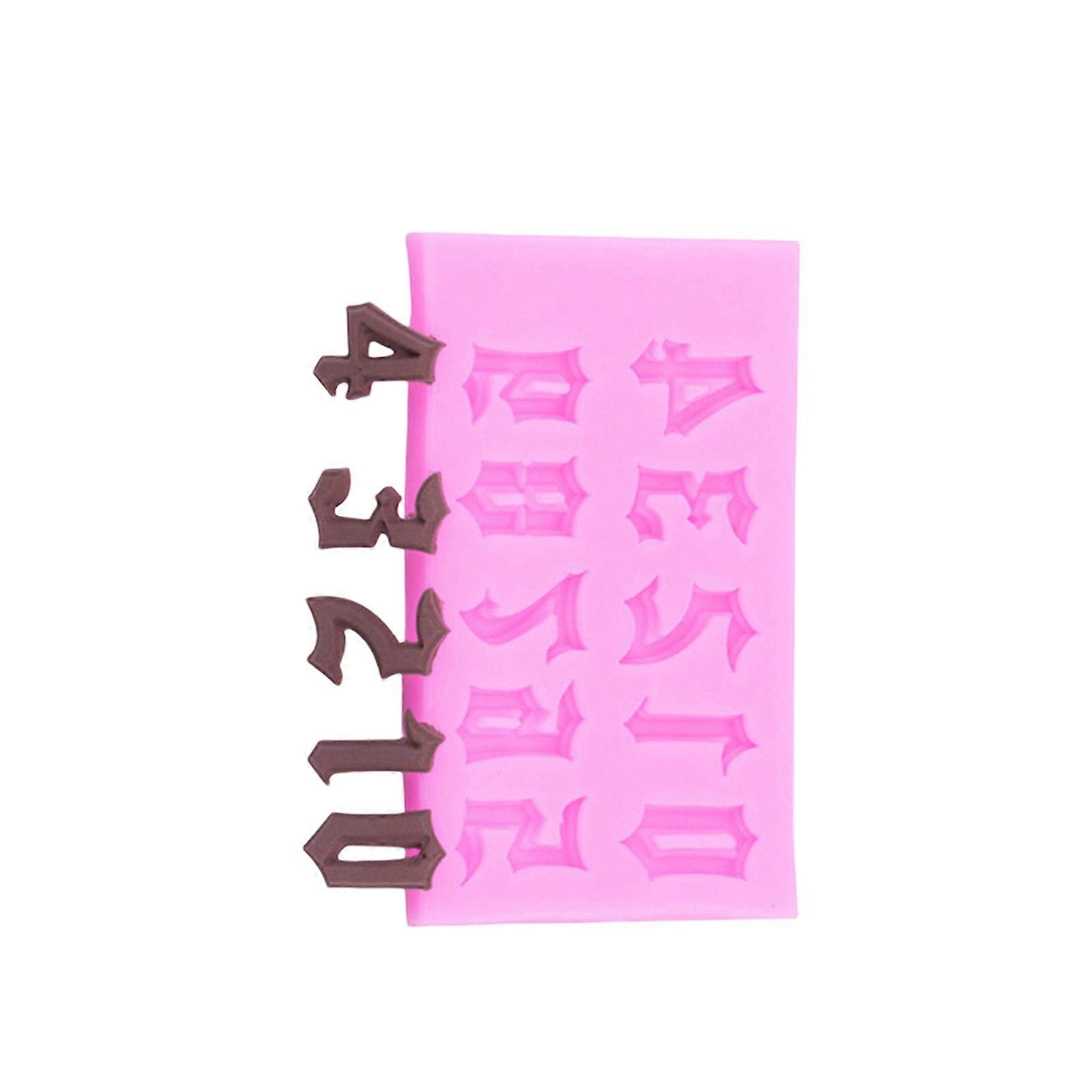 Letter/Number Silicone Molds for Epoxy Resin Candle Soap 3D Number Cake Molds Fondant Mould Chocolate Mould Baking Tool Multicolor