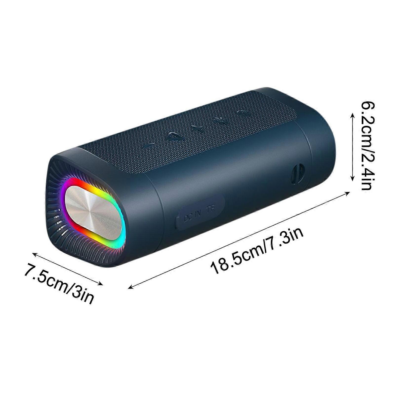 Jacenvly 2024 Wireless Bluetooth Speaker with RGB Light, Heavy Bass, Portable Fabric Sound System, High Volume, Outdoor, Compatible with Easter