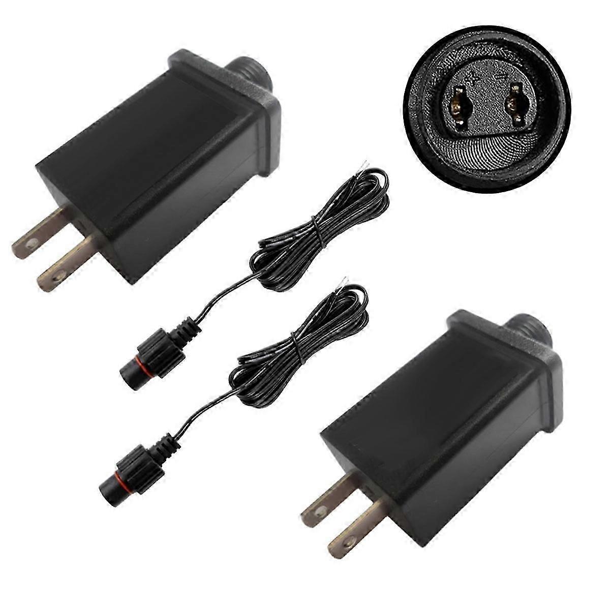 2PCS Replacement Yard Inflatable Adapter 12V 1A,Class 2 Power Supply with 9.84ft Extension Cord US