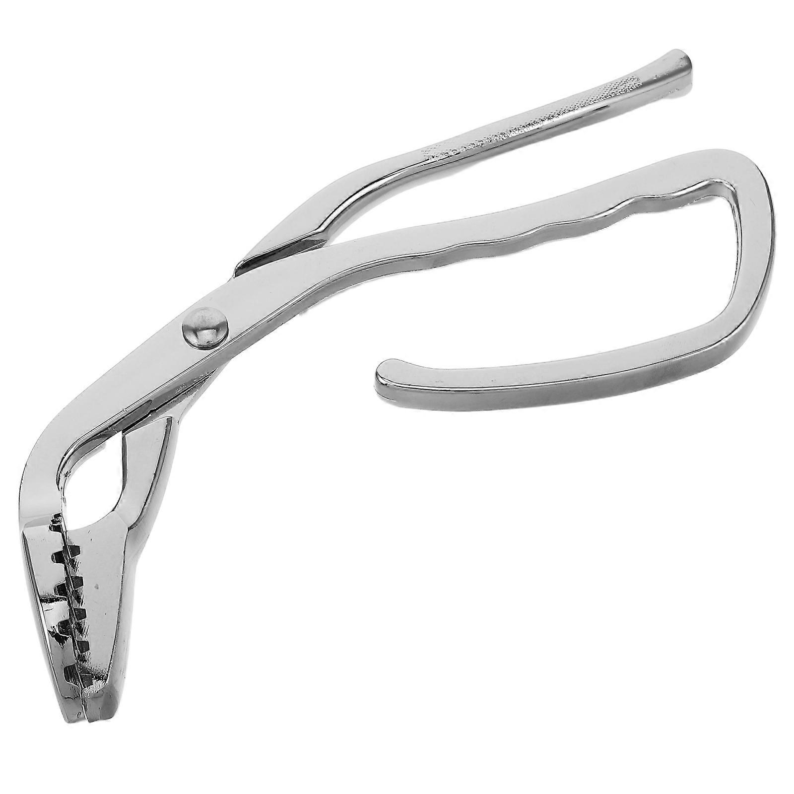 Hot Plate Gripper for Kitchen Tools and Camping Zinc Alloy Silver Featuring High Temperature Resistant Function 1Pack