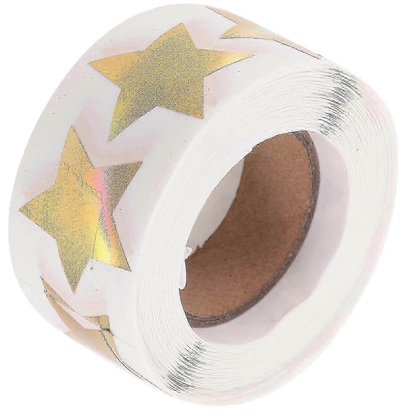 1 Roll Decorative Adhesive Star Stickers Multi Use Sealing Labels for Baking, Wrapping and Crafting Projects Self Stick Designs